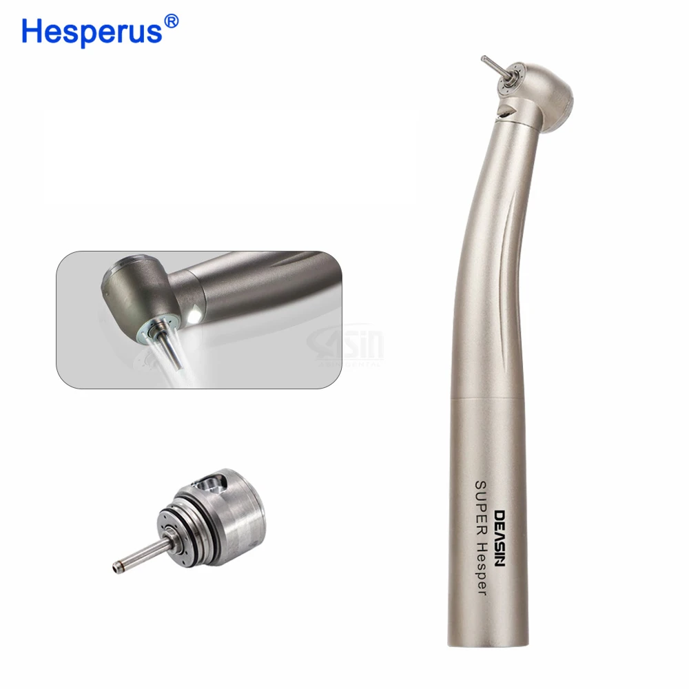 

HESPERUS Den tal Optical Fiber led Turbine high Speed handpiece dent istry Torque Head for k v Quick Coupler