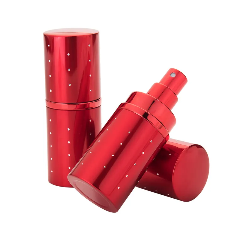 60 X Empty 30Ml Travel Refillable Red Perfume Atomizer Spray Bottle Empty Anodized Aluminum Perfume Sub-Bottle