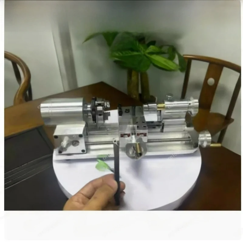 DIY Mini wielofunkcyjna domowa obróbka drewna domowej roboty mała przenośna mikro tokarka stacjonarna 110 V-220 V 100-2500 R/min