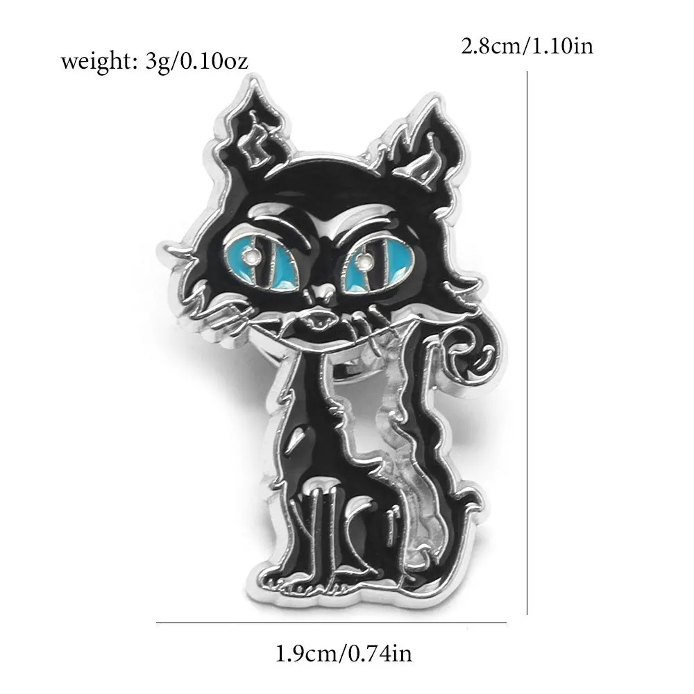 7Pcs/set Horror Animated Films Coraline Doll Badge Metal Brooch Backpack Badge Halloween Accessory Gifts for Friends image 3