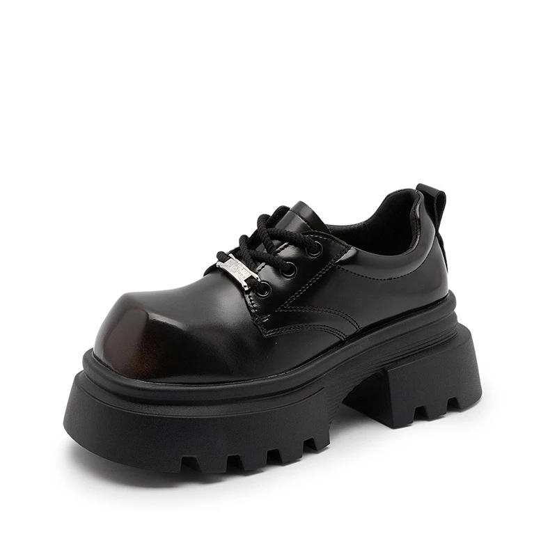 

Женские лоферы CICIYANG на платформе 7 см, туфли на высоком каблуке из натуральной кожи, новинка 2026 года, весенние женские туфли в стиле Лолита на шнуровке, ручная работа