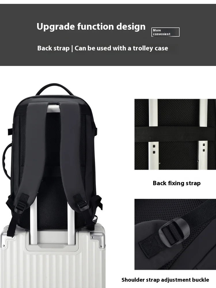 XOKY-mochila de viaje para hombre, morral de negocios expandible con USB, de gran capacidad, impermeable, para ordenador portátil