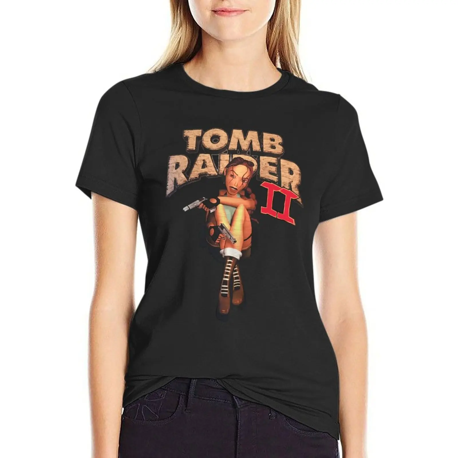 

Tomb Raider 2 - Lara Croft T-Shirt animal print customizeds anime summer tops t shirts for Women