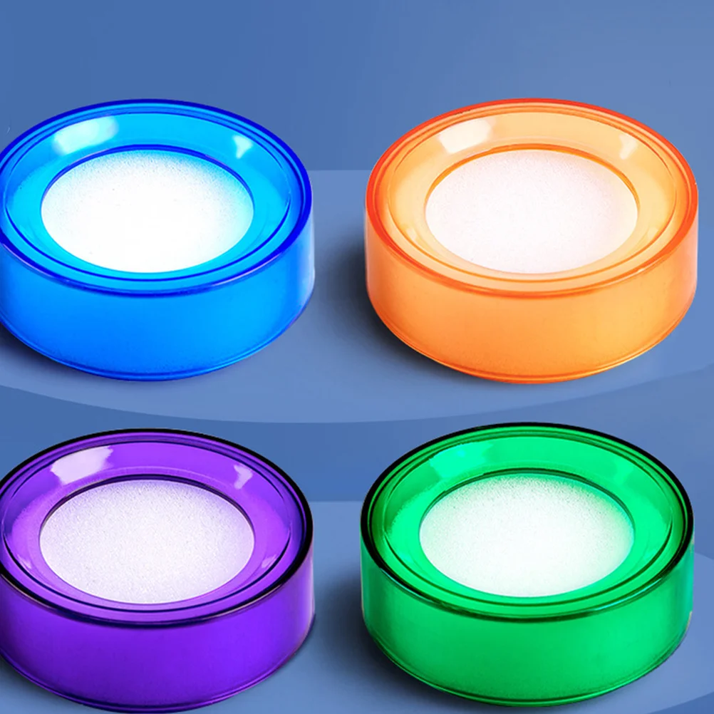 4Pcs Wet Finger Pad for Money Counting Smooth Bill Sorting Financial Efficiency Finger Moistener Sponge Cup Reusable Easy Clean