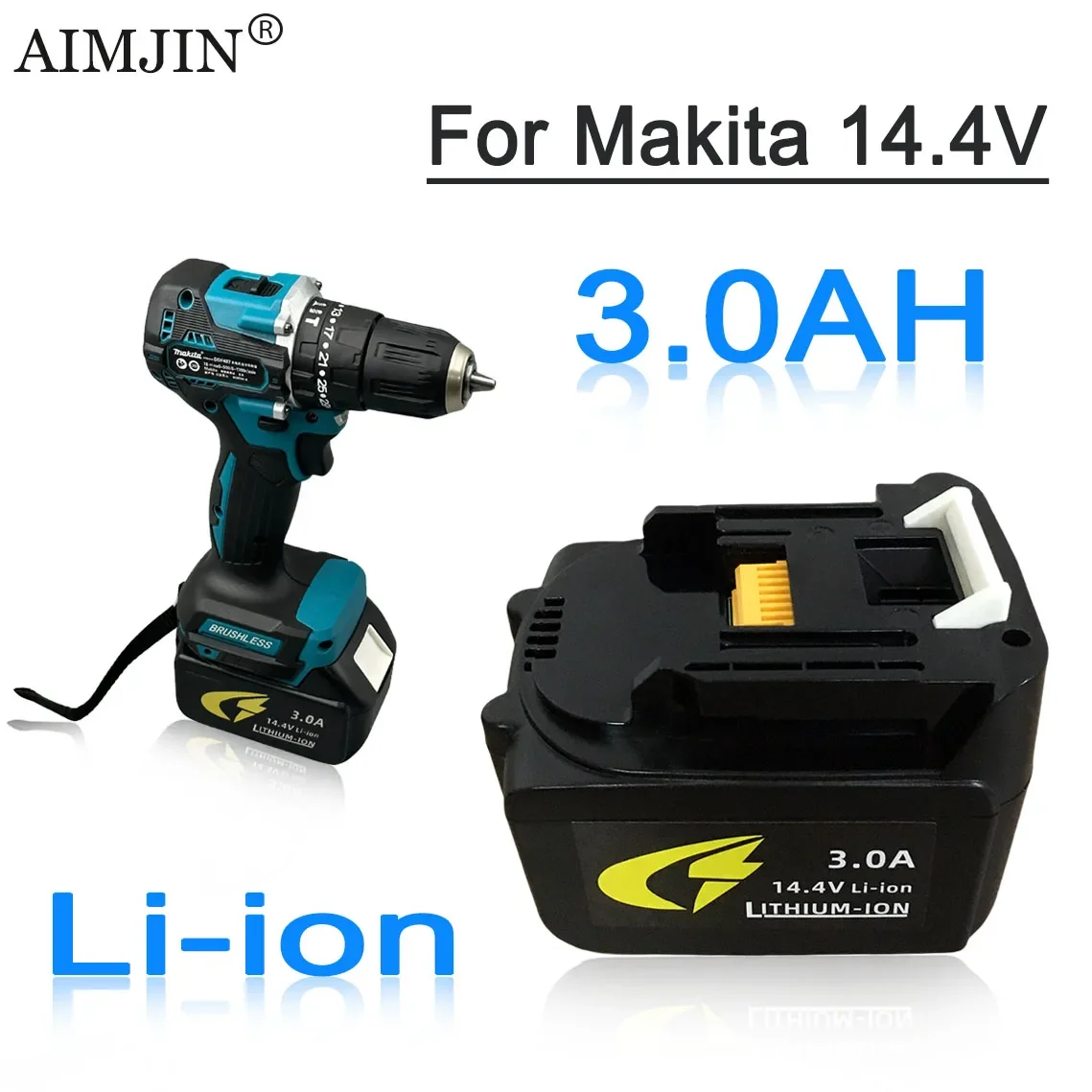 

14.4V for Makita 3000mAh BL1430 BL1415 BL1440 196875-4 194558-0 195444-8 rechargeable battery for Makita tool