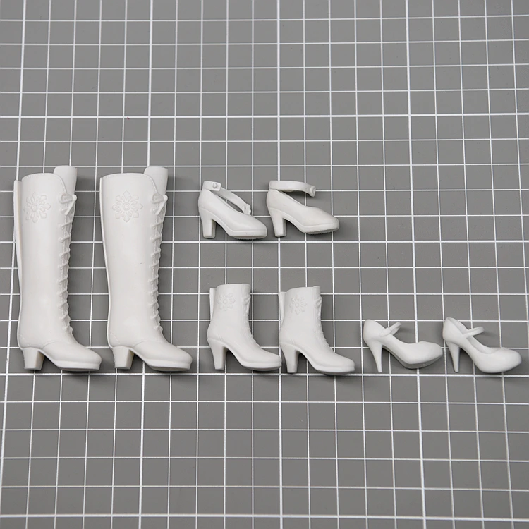 30cm doll shoes / white black red pink boots / high heel shoes for 1/6 blythe xinyi BB FR doll / doll accessories