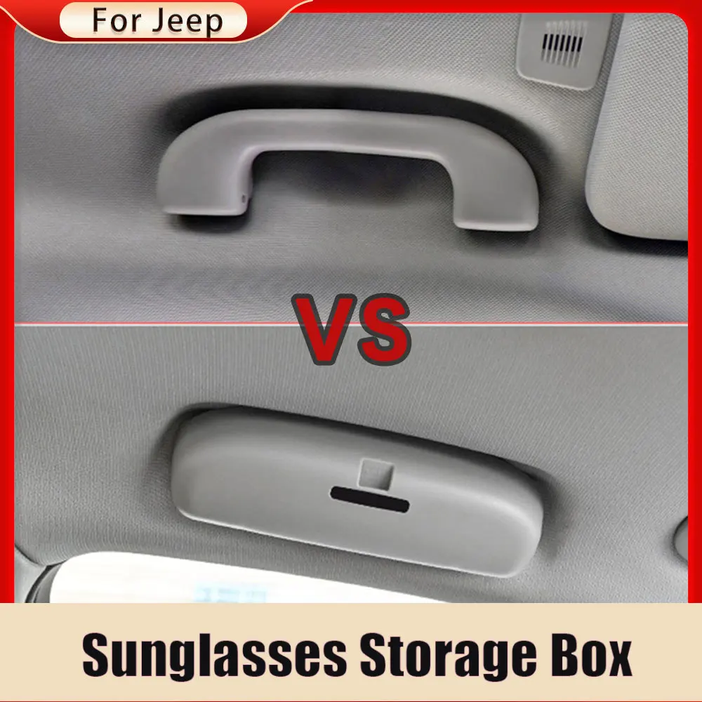 

Car Sunglasses Case for Jeep Renegade 2015 - 2021 Compass MP 2017-2021 Holder Glasses Sunglass Eyeglasses Box Accessories