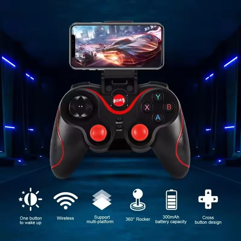 MG09 Wireless Bluetooth Gamepad for Android/IOS cell Phone TV BOX Computer laptop Joystick Game Controller Joypad Holder For PC