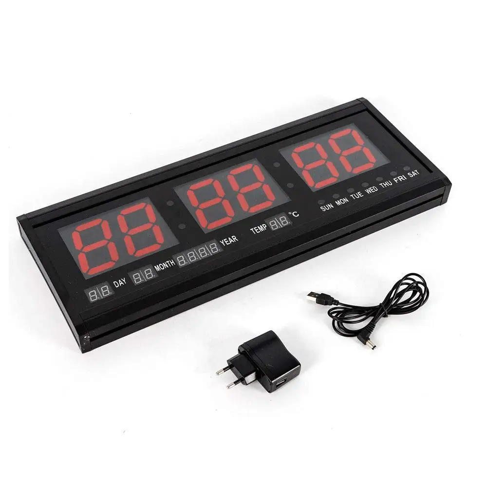 Meno un Led Wanduhr Digital Wohnzimmer Digitaluhr Bacchetta Mit Datum Temperatur