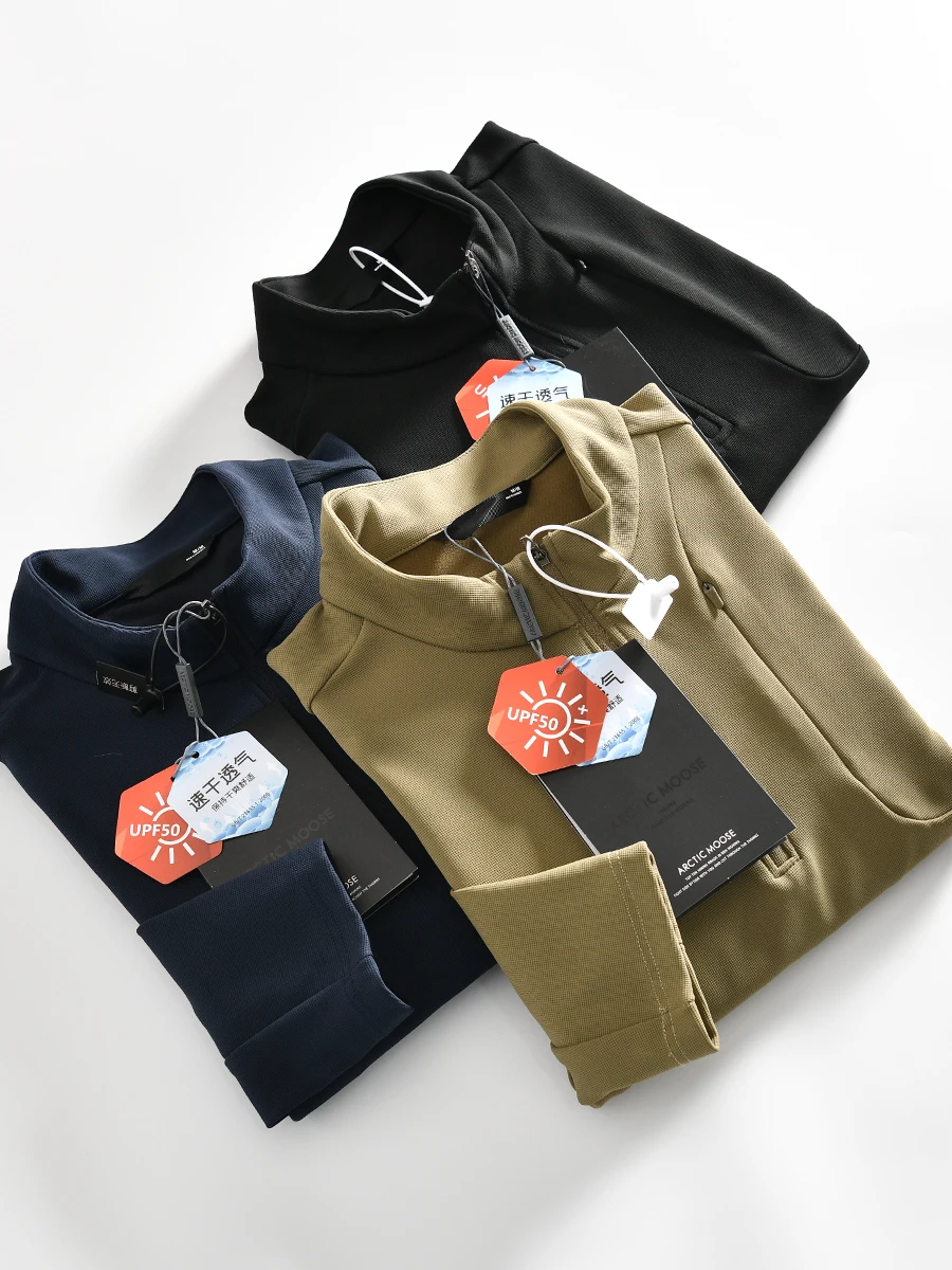 

Outdoor Casual Sporty Long Sleeve T-Shirt Men's Spring Fashion Urban Loose Fit Polyester Spandex Blend Youth Casual Wear