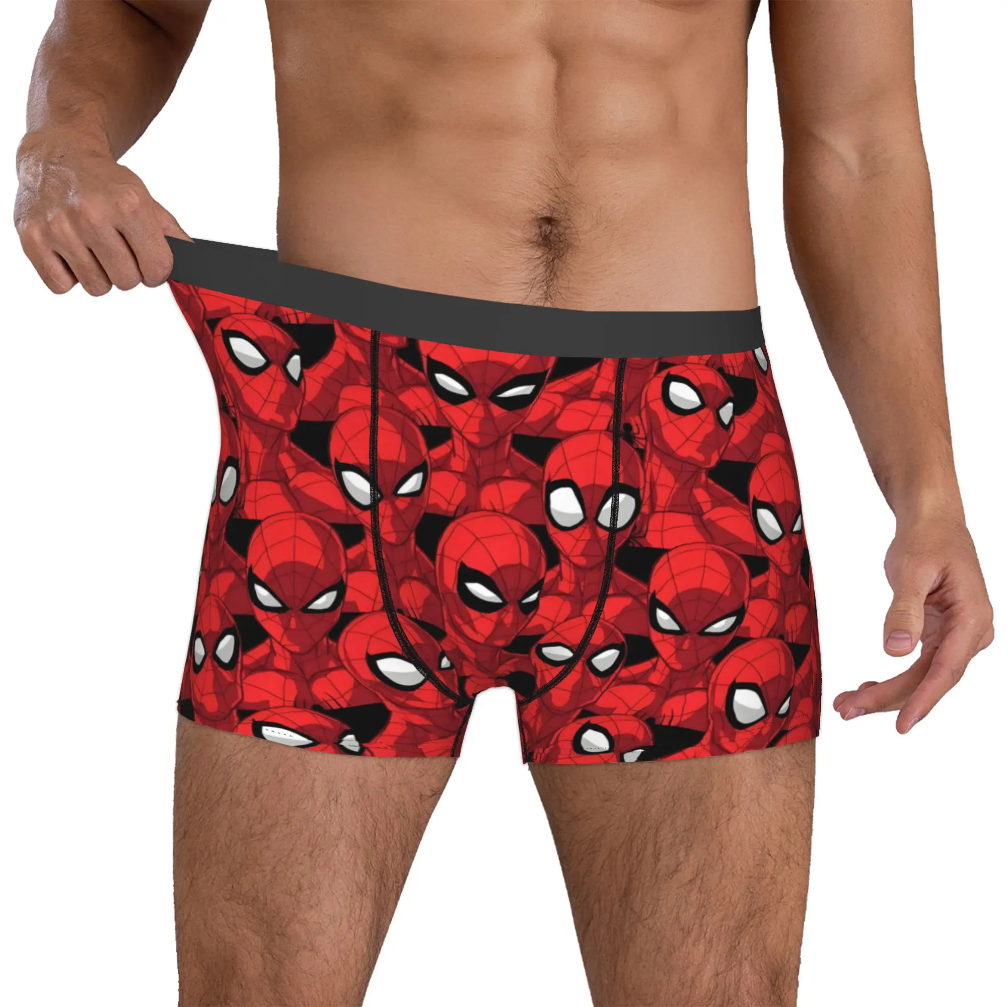 

Custom Male Novelty S-Spider Man Underwear Superhero Boxer Briefs Breathable Shorts Panties Underpants