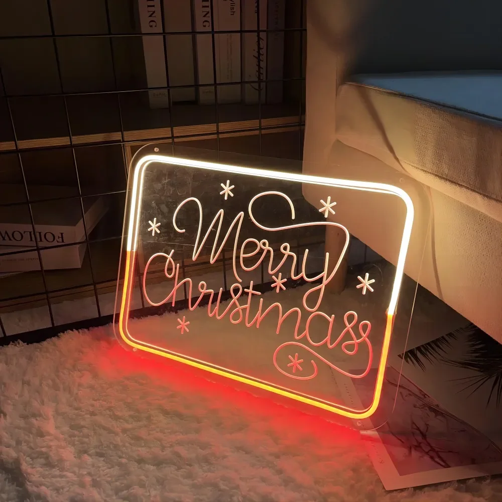 Vrolijk Kerstfeest Neon Bord Graf Coole Dingen Naar De Kamer Op Maat Neon Voor Kerstcadeaus Feest Feestelijke Sfeer Muur Decor