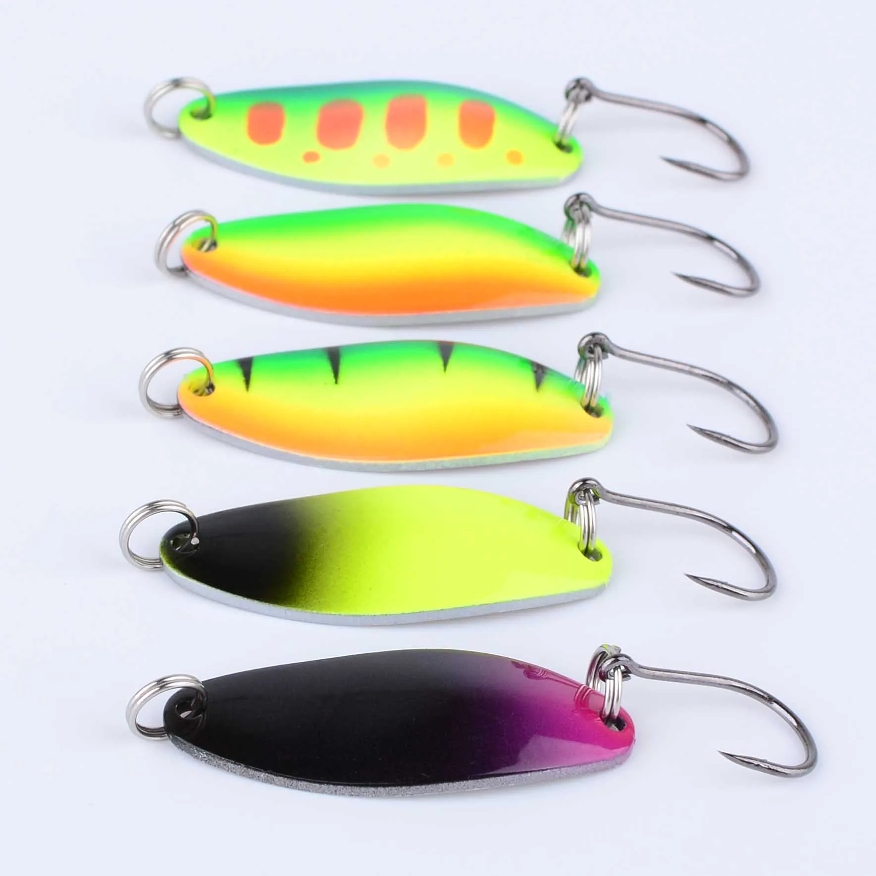 Señuelos de Pesca con cuchara, Wobblers, CrankBaits, Jig Shone, Spinner de trucha de lentejuelas de Metal con ganchos para Pesca de carpa, 1 ud. - imagen 5