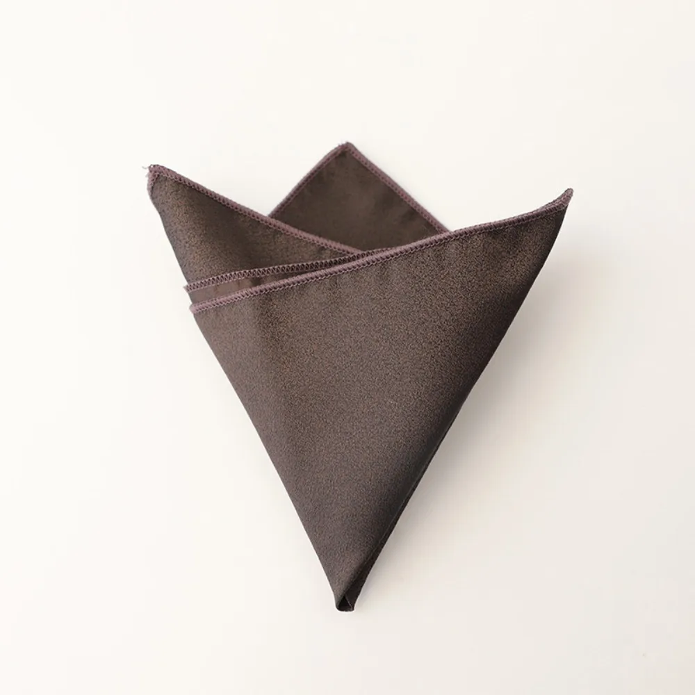 Classic Polyester Pocket Square Square Shape Retro Tone Groom Handkerchief Solid Color Business Suit Scarf Gift Giving