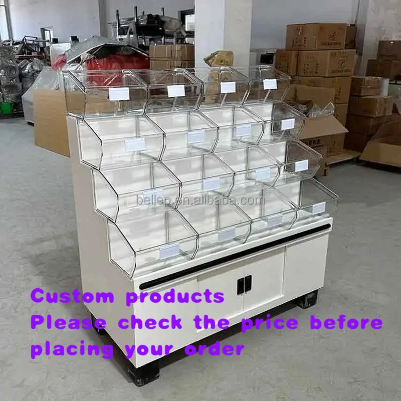 custom.Custom Candy Pick and Mix Candy Display Stand Supermarket Snack Shop Chocolate Bulk Sweet Display Rack With Acrylic
