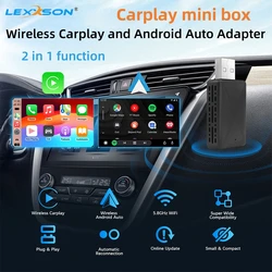 Adaptador inalámbrico Carplay 2 en 1, Dongle inteligente 2024, 5G, WIFI, para iphone, teléfono Android, Volvo, Benz, Mg, Kia, Chery, VW