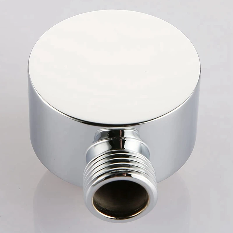 Hot Wall Supply Elbow,Brass Round Wall Mount Shower Hose Connector Accessories G1/2 Inch Water Outlet For Shower