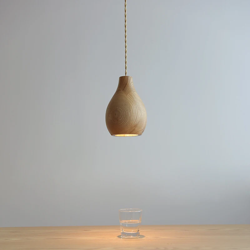 Nordic Modern LED Pendant Light Fixture  Wooden Loft Kitchen Island Hanging Lamp Home Decoration Lighting Suspension Design