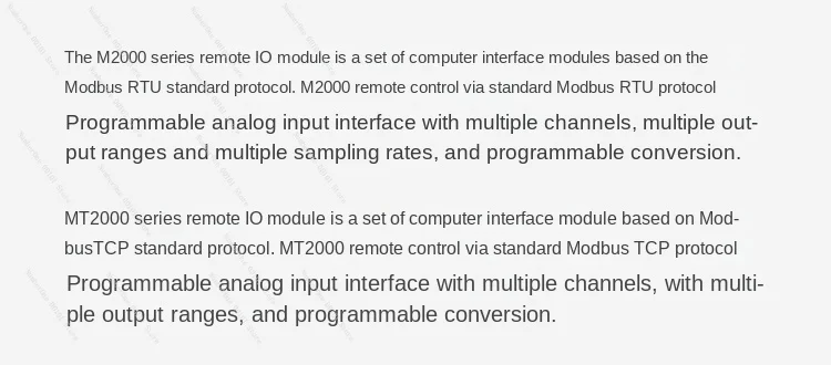 Modbus acquisition module M2000 analog 4-20mA voltage and current input to TCP network port RS485