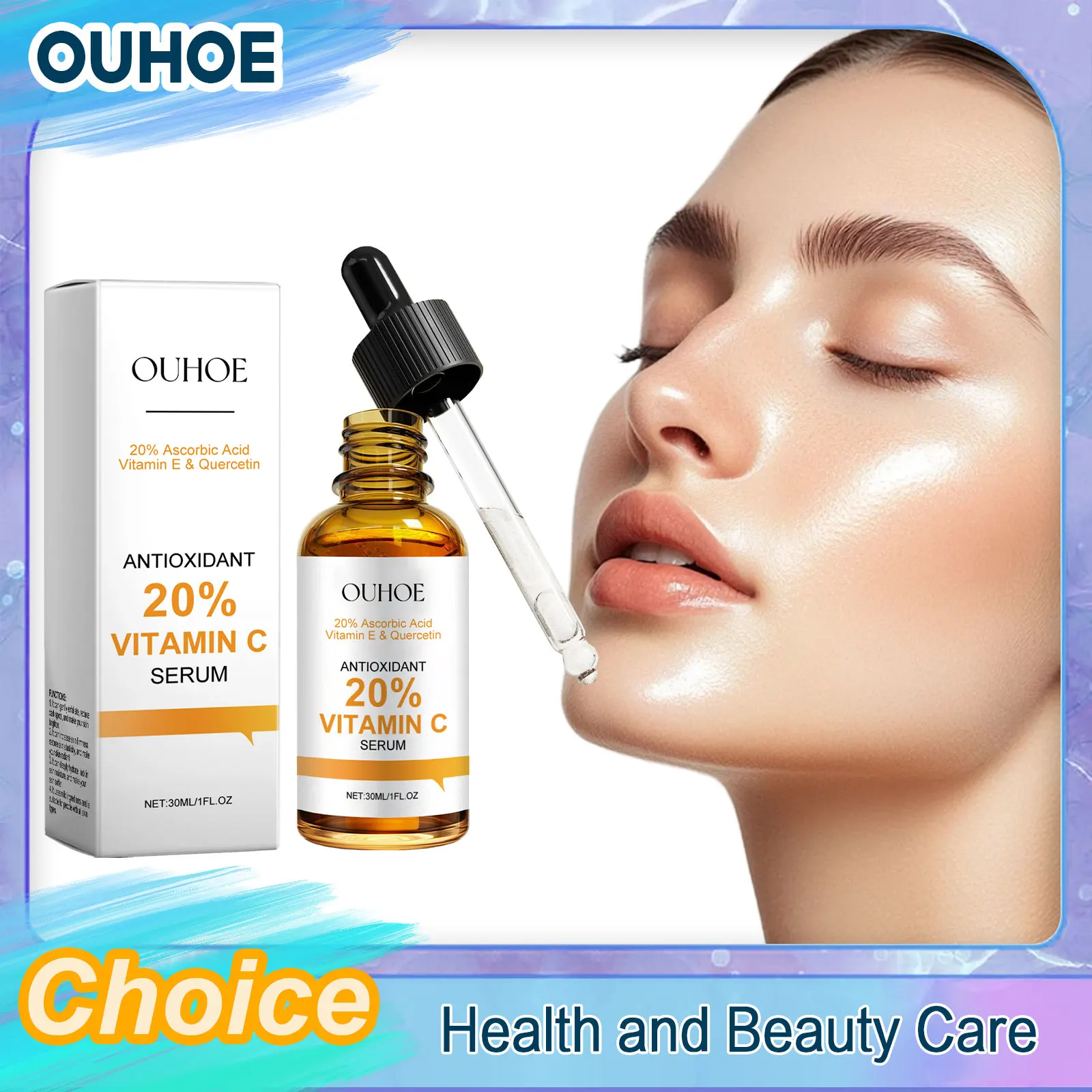 

Vitamin C Facial Serum Anti Aging Deep Hydrating Fade Fine Wrinkles Brightening Moisturizing Repair Nourishing Skin Care Essence