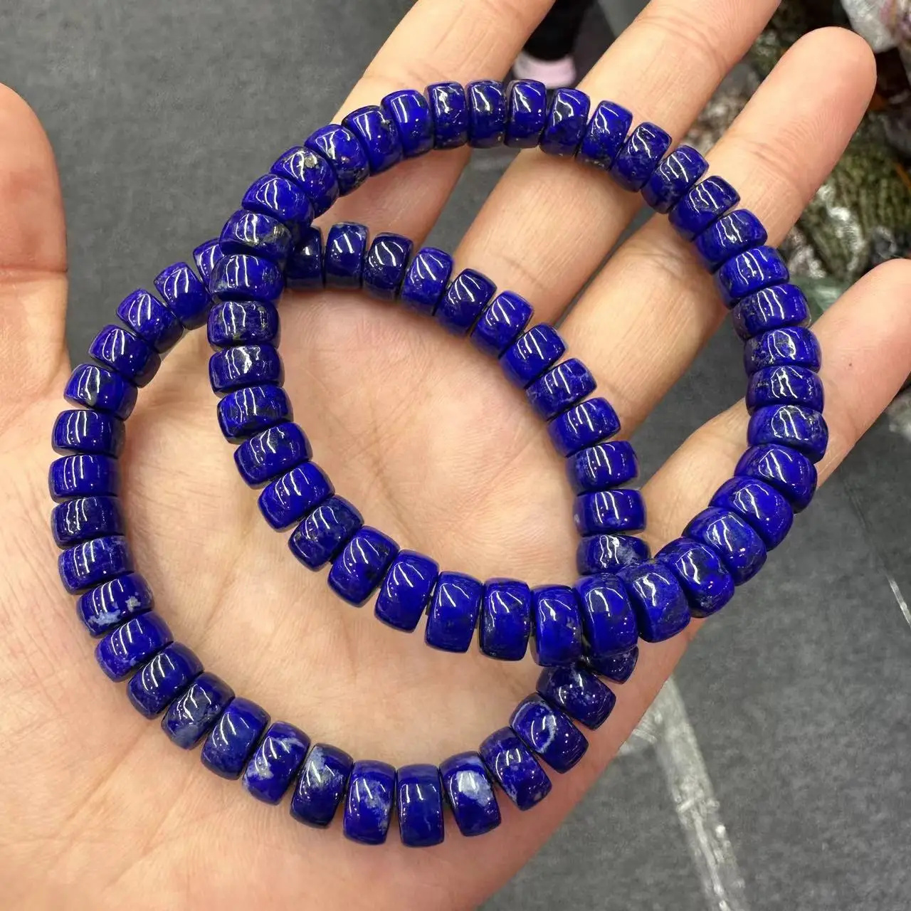 Natural Lapis Lazuli Stone Bracelet about  4*8mm bucket Shape Natural Gemstone Jewelry Bangle for Woman for Man Wholesale !