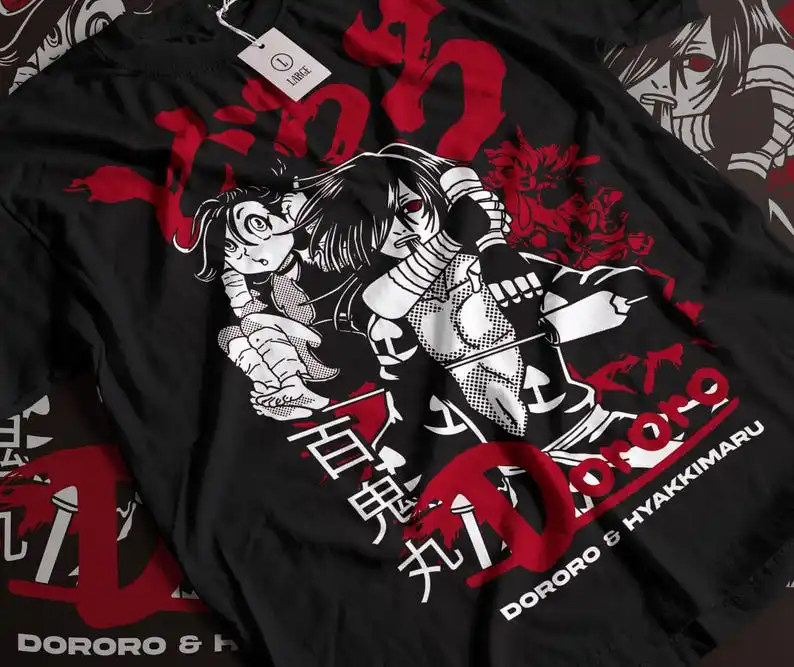 

Unisex Funny Hyakkimaru and Dororo Anime & Manga Graphic T-Shirt and Sweatshirt for Fans