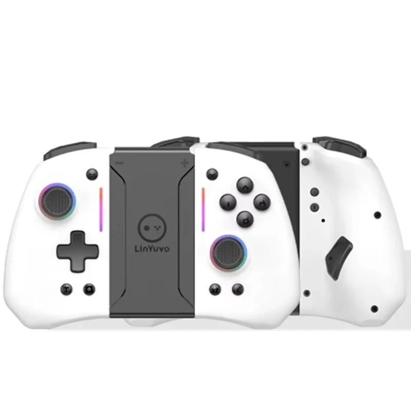 

LinYuvo KS42 Meteor Light Wireless Joy-pad with 8 Color RGB Lights for Nintend Switch/Lite/OLED Programmable/Turbo/ Vibration