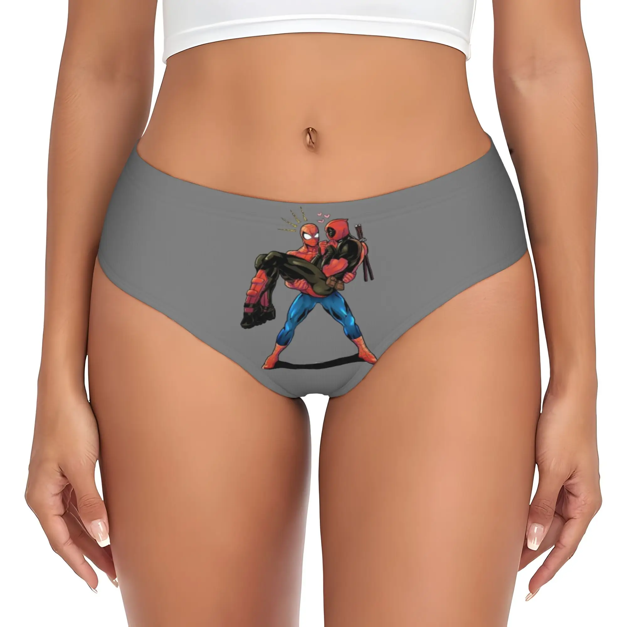 

Custom Women D-Deadpool Manga Panties Stretch Briefs Underwear