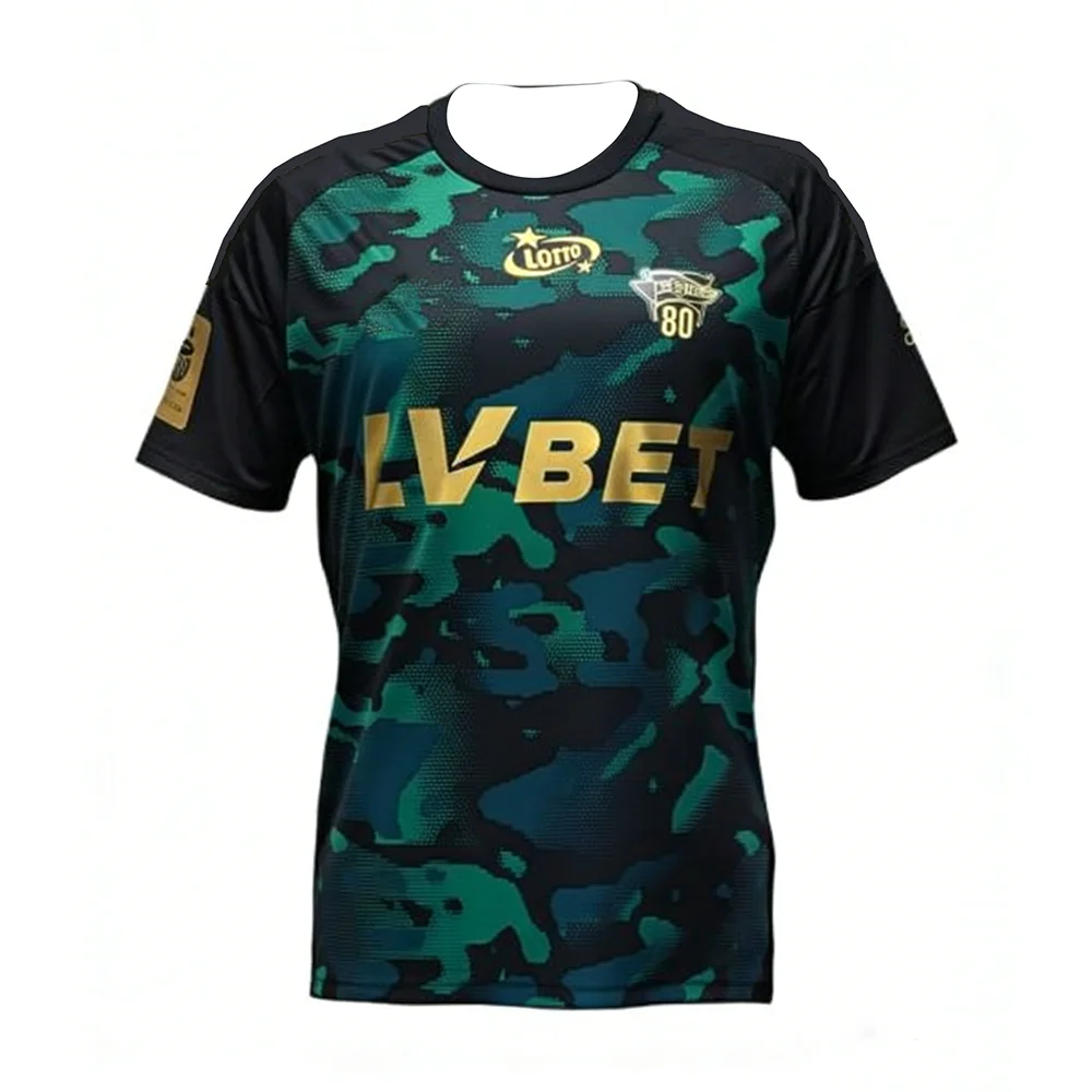 Lechia Gdańsk 2026 Team Uniform Short Sleeved Shirt Polish League Fan Version Breathable Quick Drying Sports T-Shirt