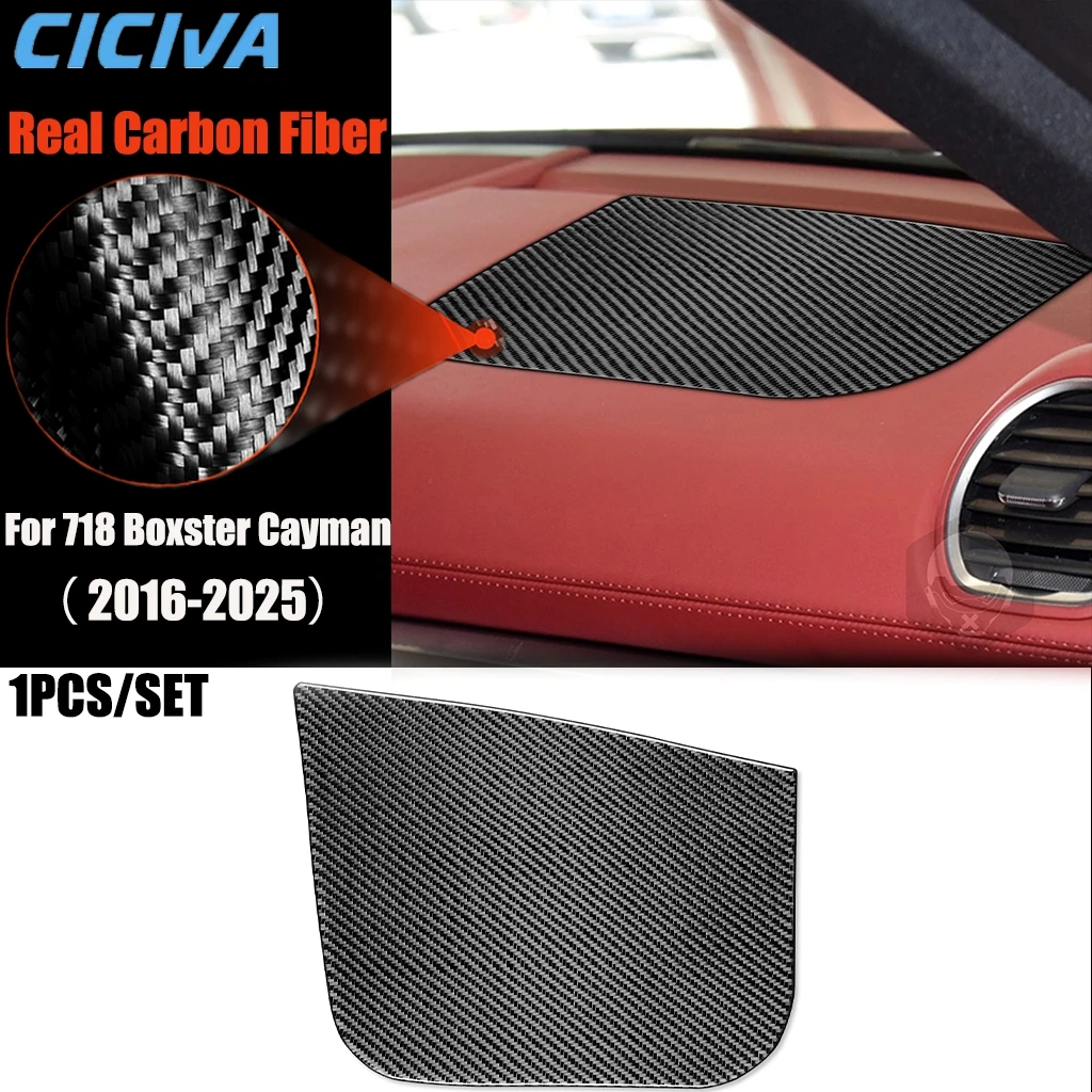 

Carbon Fiber Car Accessories Dashboard Panel Modified Interior Trim Cover Sticker For Porsche 718 982 Boxster Cayman 2016-2025