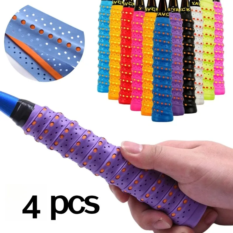 

4 шт., противоскользящая повязка на повязку, ручка для бадминтона, теннисная ручка, спортивная лента, намотка для удочки, ракетки для сквоша, падела
