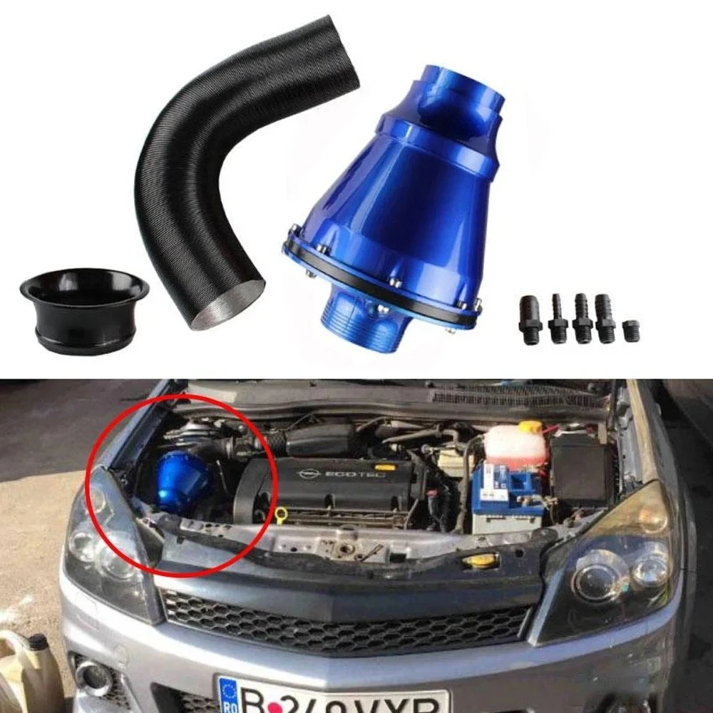 3inch/76mm Air Filter Cold Intake Bellows Pipe Filter Kits SUV High Flow Cold Air Inlet Cleaner Car Universal Mushroom Head