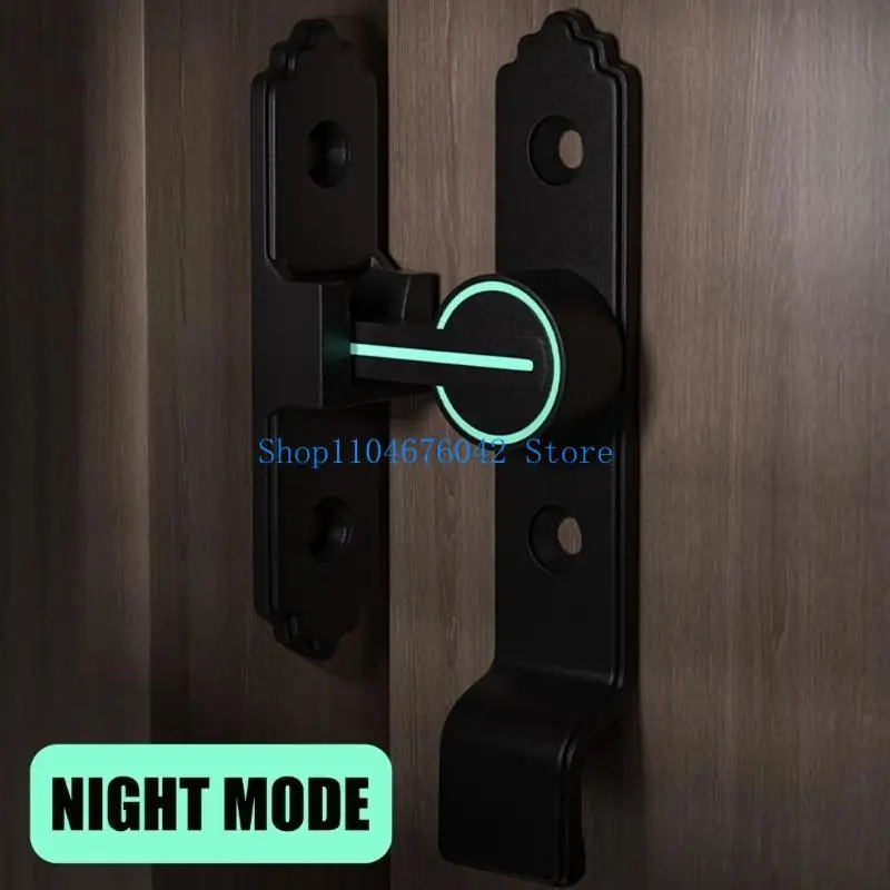 5asd ความเป็นส่วนตัวประตู Bolt ล็อค 90 องศา Barn ประตูล็อค Antitheft ประตู Bolt Luminously ความปลอดภัยเลื่อนประตูล็อคที่ยาวนาน