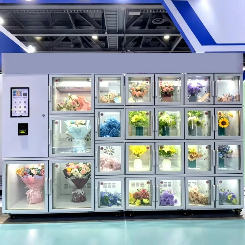Flower Vending Machine Auto‑Safe Flower Delivery Structure Large Display Window Suitable For Scenic Spots And Tourist Attraction