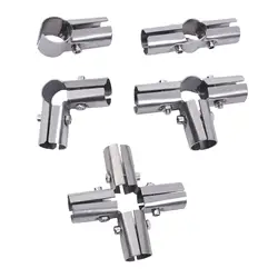 Stainless Steel Tube Connector Tube Clamp Joint for Containers Round Pipe Flower Sheds Round Pipe Connection Simplified Sheds