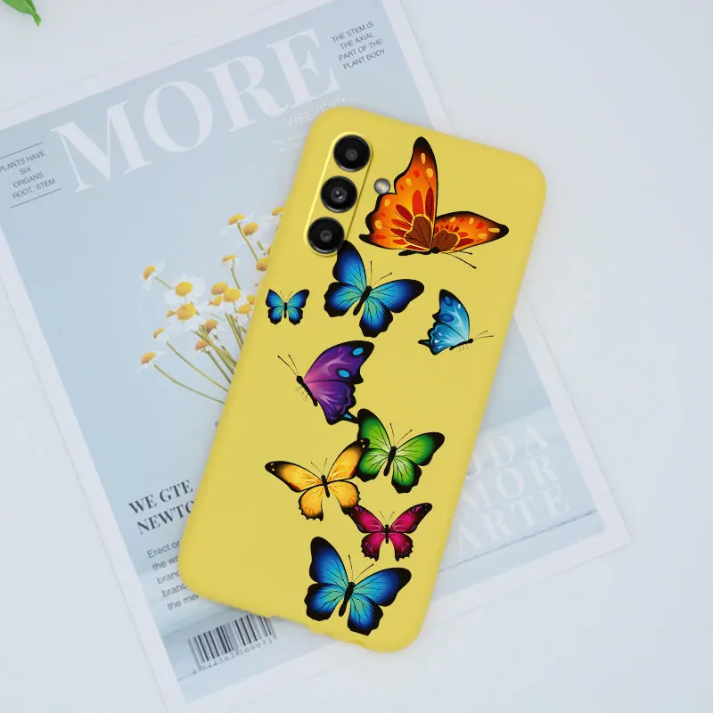 Cartoon Case For Samsung Galaxy A13 Case 5G Cat Cute Silicone TPU Sunflower For Samsung A04S A13 A136 Back Cover Coque A 13