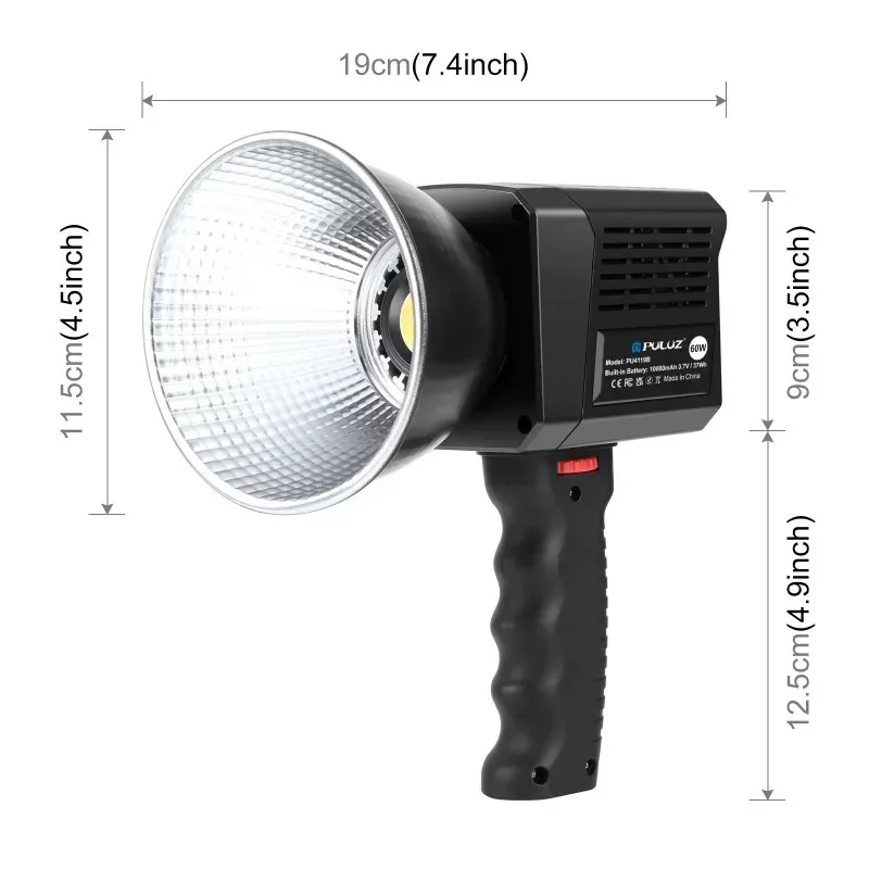 60W Studio Video Light 2500K-6500K Dual Color Temperature Professional Photography Fill Light