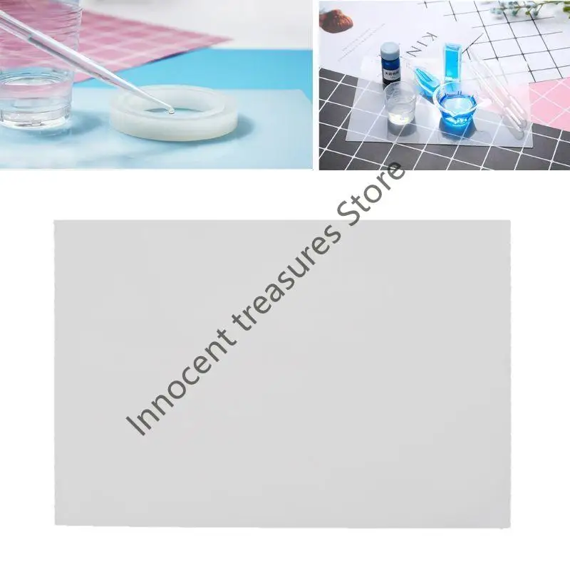3XUA قابلة لإعادة الاستخدام سيليكون واضح حصيرة الراتنج وسادة راتنجات الايبوكسي DIY بها بنفسك وسادة صنع أداة ل بريق الوحل مجوهرات