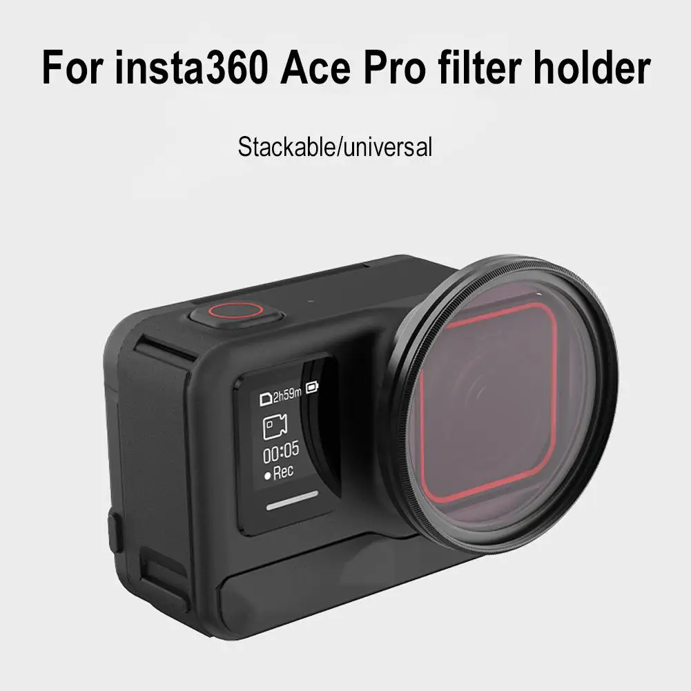 Portafiltro per obiettivo della fotocamera per Insta360 Ace Pro/ACE 49mm filtro telaio protettivo universale in metallo