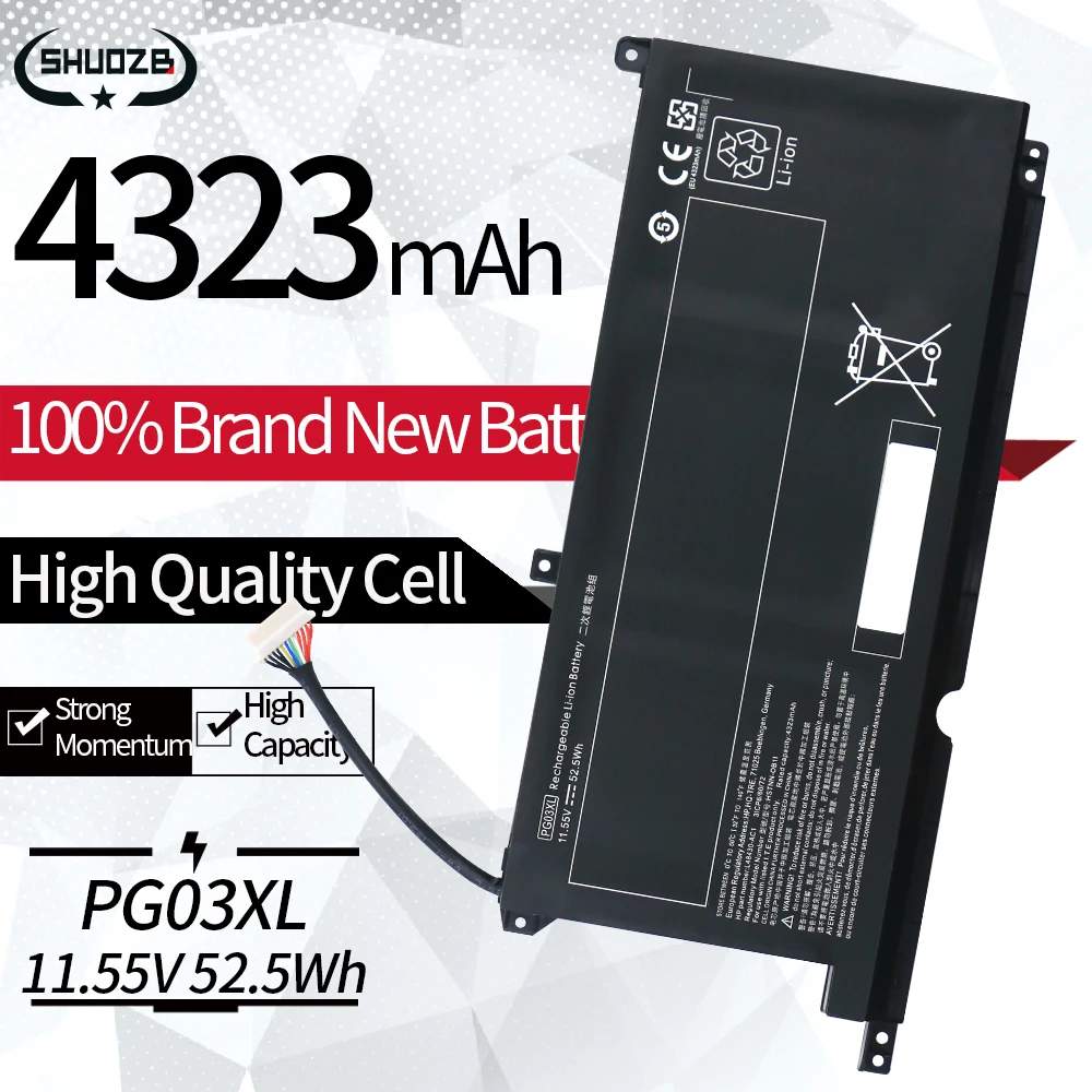 

PG03XL L48430-AC2 Battery For HP Pavilion Gaming 15-DK dk0003nq 15-ec 15-ec0000 L48495-005 HSTNN-OB1I TPN-C141 TPN-Q229 TPN-Q241