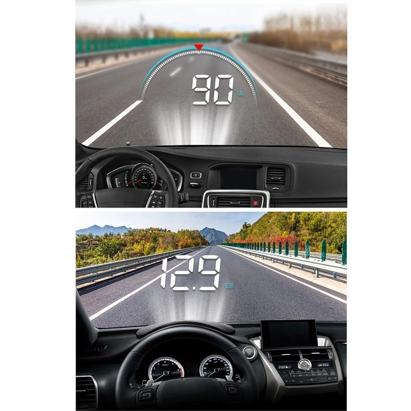 Fotografia 4: 3,5 polegadas HUD para Head Up Display OBD2 Winshield Speedometer Syste Syste