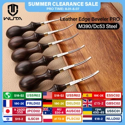 WUTA 1PC Leather Edge Beveler PRO Skiving Craft Work M390 / DC53 Steel Ebony Handle Cutter Edger Creaser Skiver Leather Tools