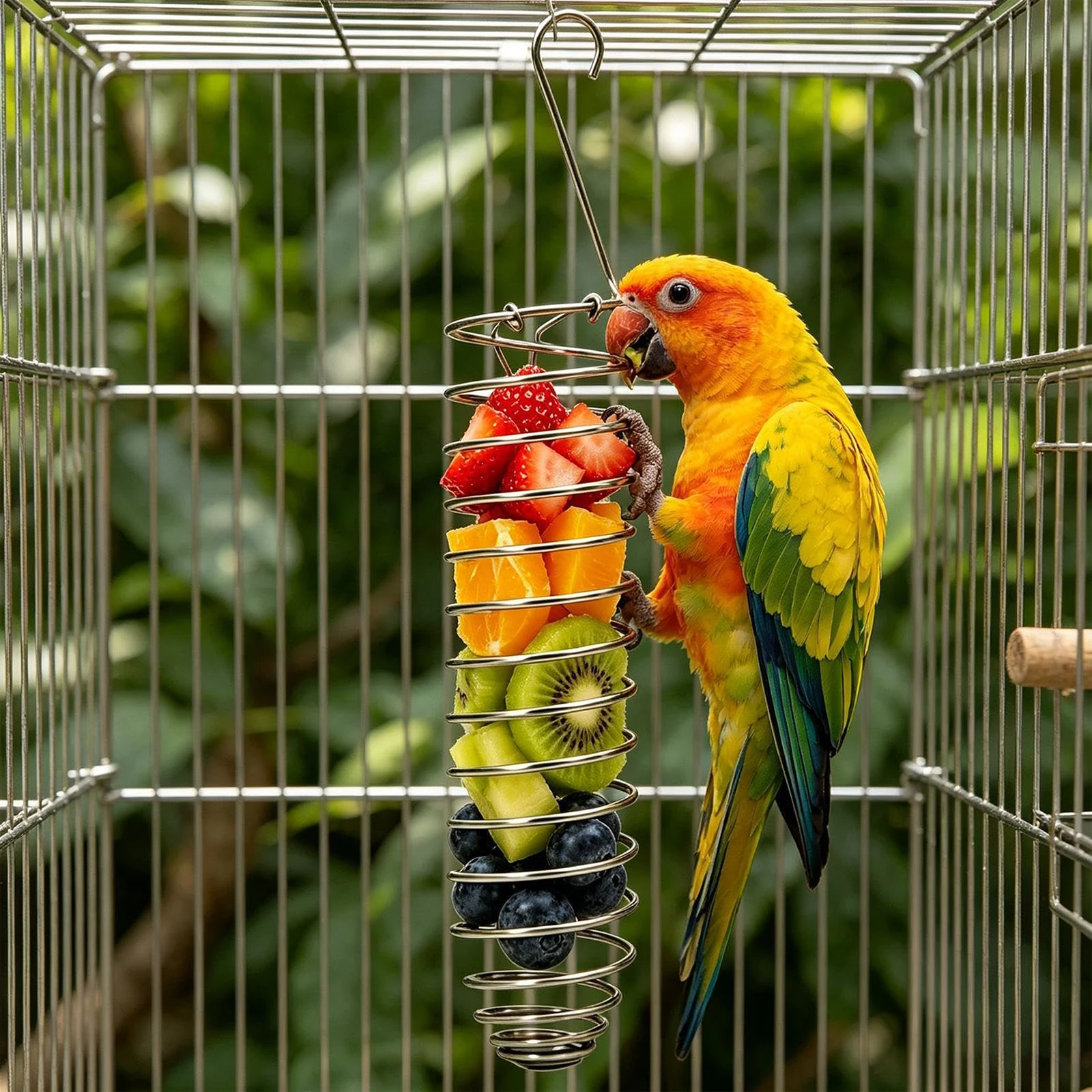 لعبة تغذية الطيور المقاومة للت - مراجعة Bird Cage Parrot وسعره
