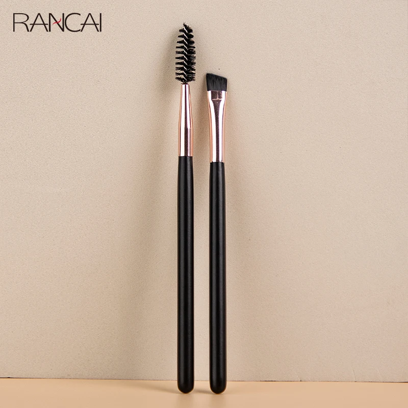 2 szt. Kątowa szczotka do brwi kredki do rzęs grzebień do brwi przyrząd kosmetyczny profesjonalne pędzle do makijażu do mieszania brwi