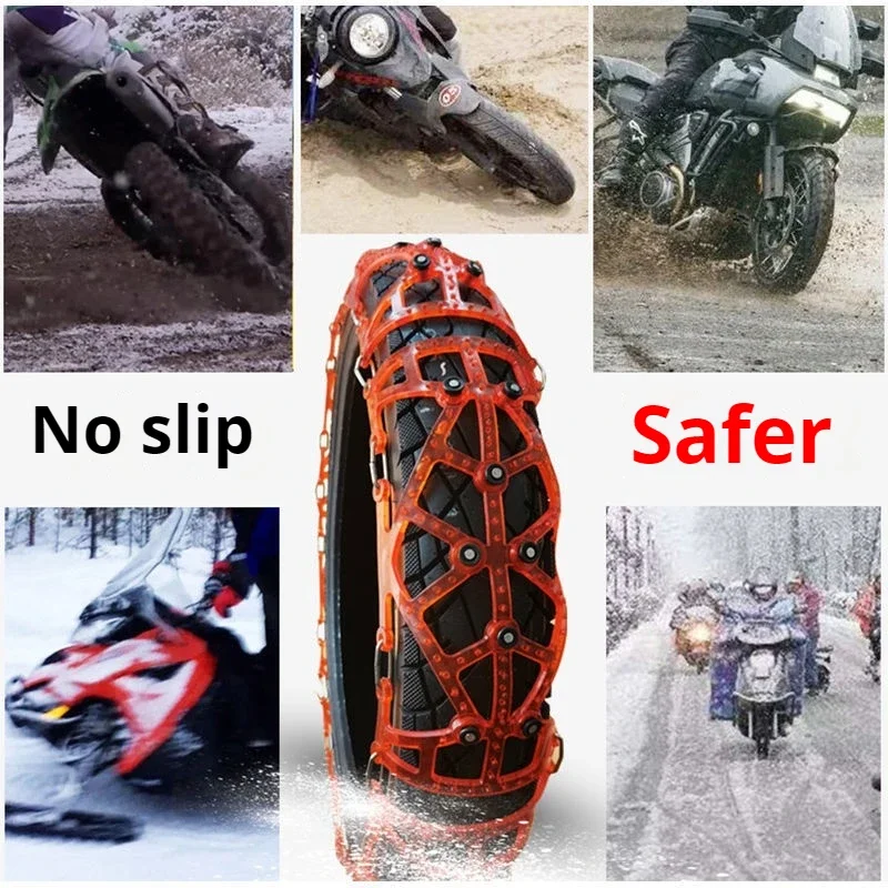 Winter Motorcycle Anti-skid Chains Tricycle Pedals Snow Mud Universal Thick Cow Tendon Anti-skid Chains Thickened Encryption