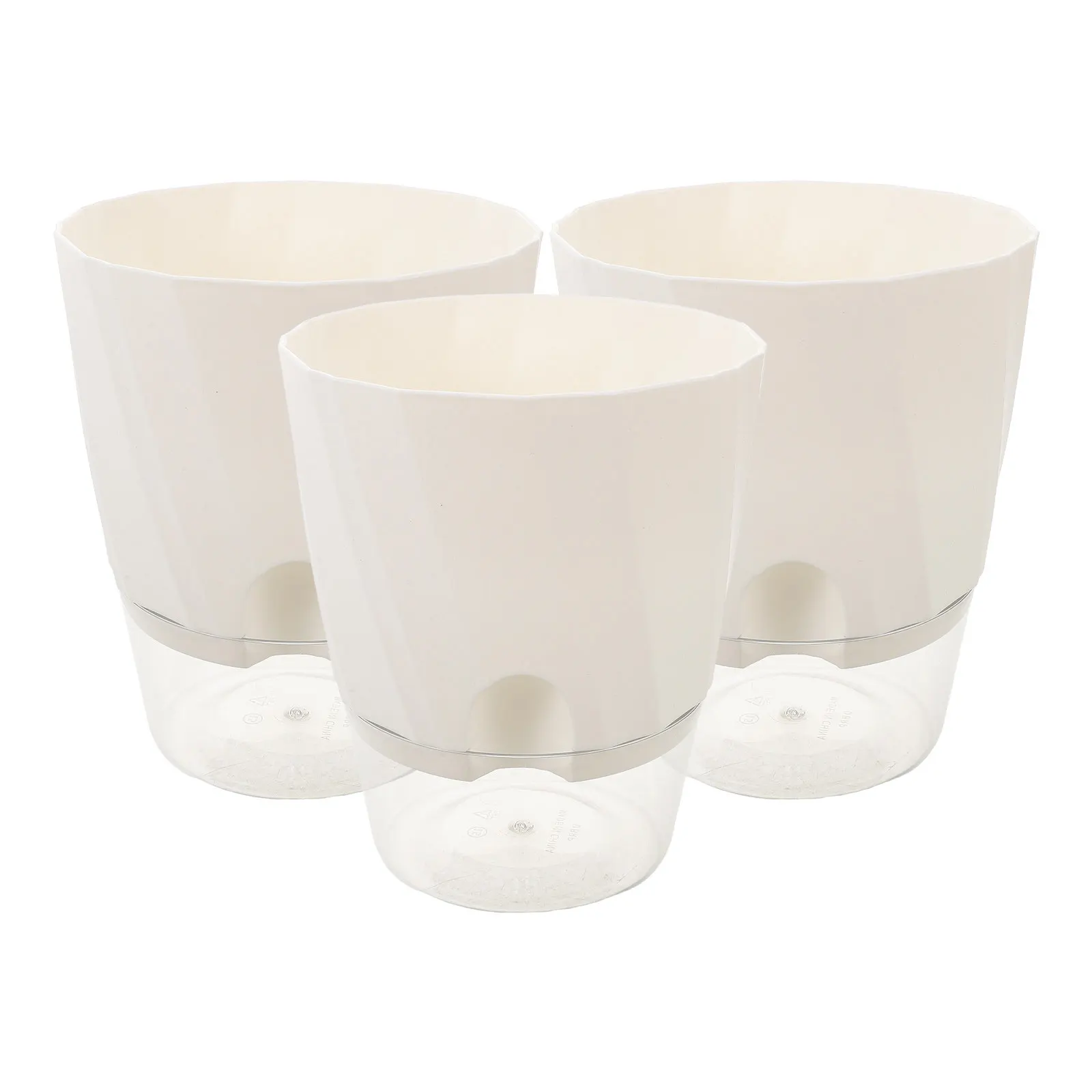 3pcs Self-Watering Transparent Flower Pots for Indoor Plants – Automatic Water Absorption Planter for Pothos, Orchid, Herb