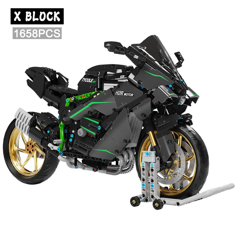 

1858pcs 1:5 Technical City Motorcycle Car Model Building Blocks MOC Racing Motobike Vehicles Bricks Toy for Children Gifts T4019