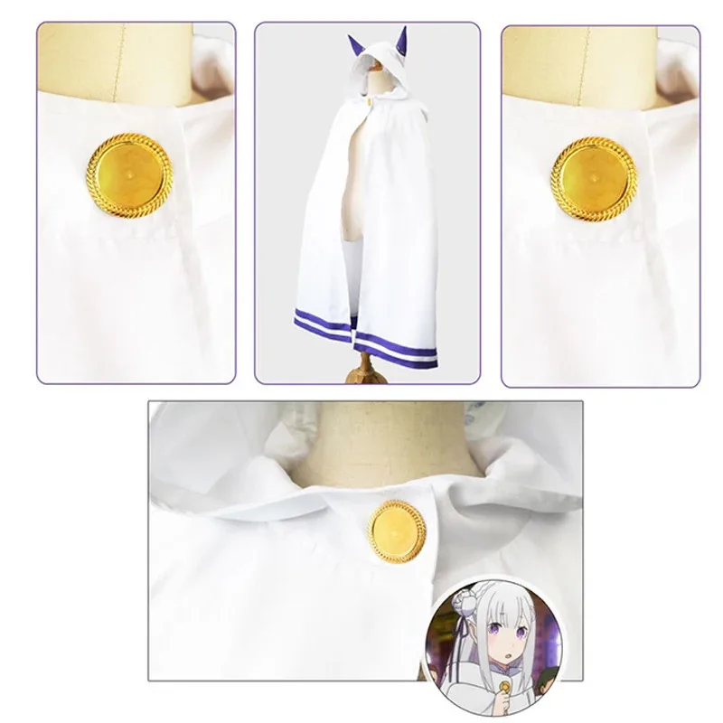 Emili Cosplay Costumes Life in a Different World From Zero Role Play Cloak Halloween Christmas Carnival Dressing For Women sf/1