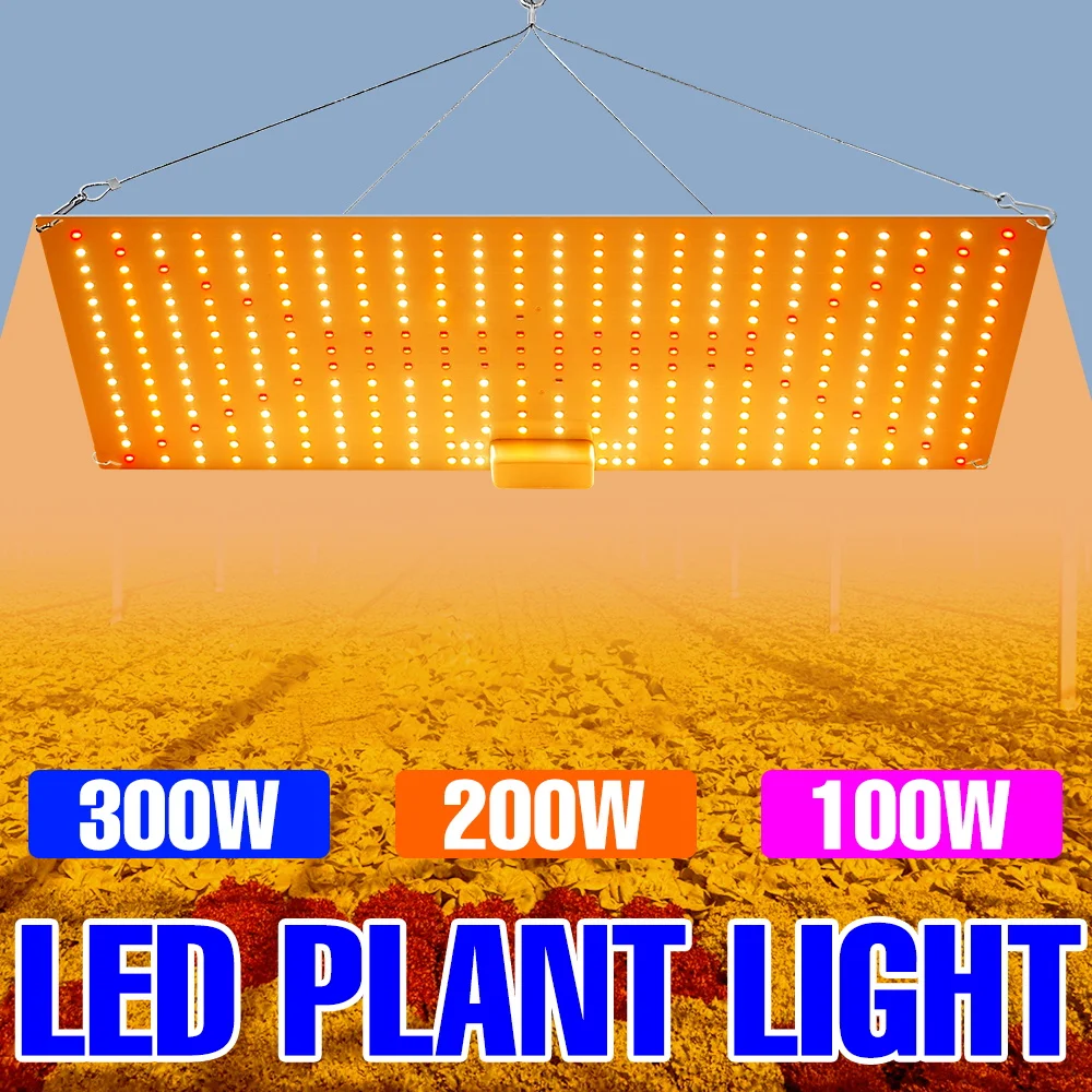 

300W LED Plant Growing Light Full Spectrum Quantum Board Lamp Indoor Sapling Greenhouse Vegetables Hydroponics Cultivation IR UV