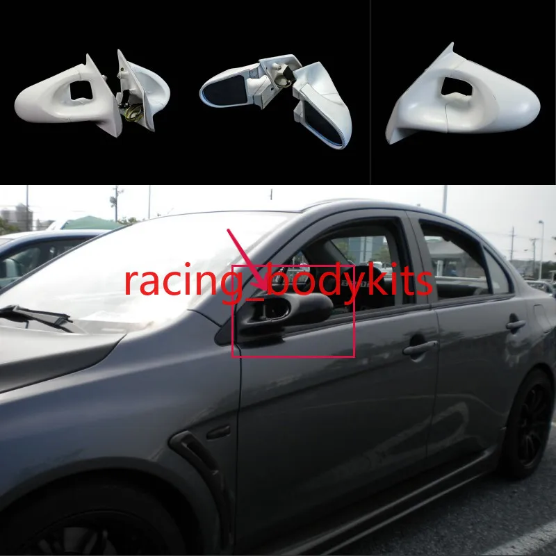 

For Mitsubishi EVO 10 X CZ4A (LHD) Rear Side View FRP Unpainted Mirrors Rearview